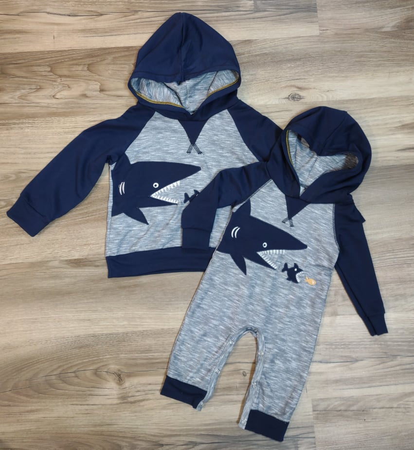 Boys Hooded Shark Top  A Touch of Magnolia Boutique   