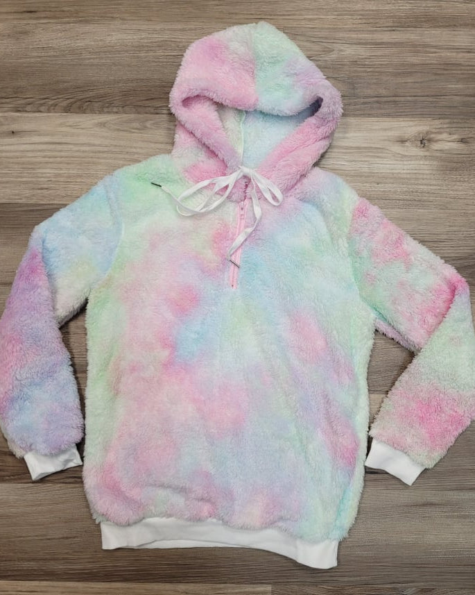 Adult Hooded Tie Dye Pastel Sherpa  A Touch of Magnolia Boutique   
