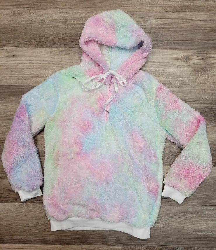 Adult Hooded Tie Dye Pastel Sherpa  A Touch of Magnolia Boutique   