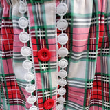 Holly Jolly Red & Green Plaid Skirt Set
