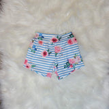 Striped Floral Shorties