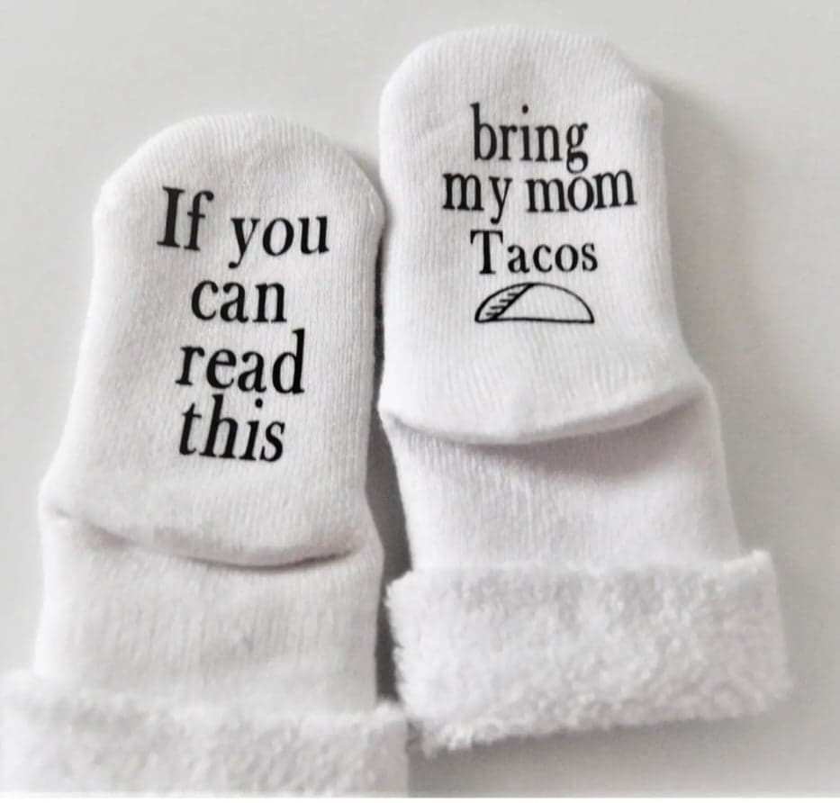 If You Can Read This Bring my Mom Tacos Socks  A Touch of Magnolia Boutique   