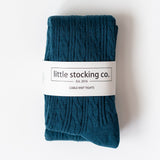 Deep Teal Cable knit tights